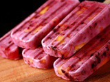 Creamy Blackberry Peach Popsicles