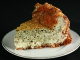 Gluten Free Savory Marbled Basil Cheesecake