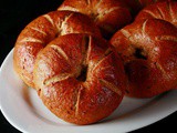 Rye Bagels with Caraway Seeds