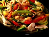 Spicy Tropical Chicken Zoodles