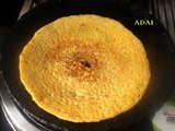 Adai recipe or mixed lentils dosa recipe