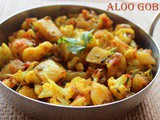 Aloo gobi dry sabzi recipe – How to make aloo gobi sabzi recipe – side dish for rotis