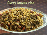 Curry leaves rice recipe – How to make karibevu chitranna or karuveppilai sadam recipe – rice recipes