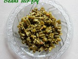 French beans stir-fry recipe – how to make beans palya or beans poriyal recipe – south indian style