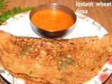 Instant wheat dosa – how to make south indian godhumai dosa recipe – easy breakfast recipes