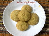Kesar nankhatai biscuit or kesar flavoured nankhatai cookies recipe