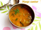 Mango sambar recipe – How to make raw mango sambar recipe – sambar recipes