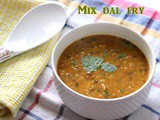 Mixed dal fry recipe – How to make mix dal fry or panchmel dal recipe – Panchratna dal recipe