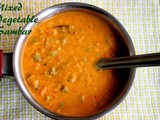 Mixed vegetable sambar recipe – how to make south indian mixed vegetable sambar recipe