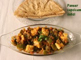 Paneer capsicum dry subzi recipe