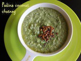 Pudina coconut chutney or mint chutney recipe – How to make pudina coconut chutney recipe – chutney recipes