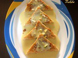 Quick shahi tukda or tukra recipe or Indian bread pudding recipe