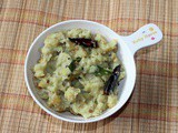 Raw banana thoran or raw banana curry recipe