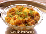 Spicy potato recipe – How to make spicy potato recipe – side dish for rotis