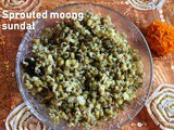 Sprouted green moong sundal recipe – How to make sprouted green moong sundal recipe – sundal recipes