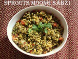 Sprouts masala sabzi recipe – How to make sprouts masala subzi recipe – green moong recipes
