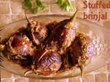 Stuffed baingan/brinjal (eggplants) recipe – How to make stuffed brinjals (bharli vangi) recipe