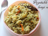 Vegetable brinji rice – How to make brinji rice / veg brinji recipe – rice recipes