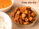 Yam stir-fry recipe or how to make suran stir fry or senai kizhangu curry recipe