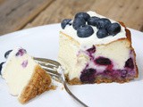 Baked Blueberry and Vanilla Cheesecake