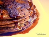 Eggless Chocolate Pancakes