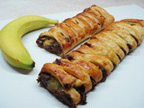 Chocolate banana stuffed braid