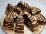 Chocolate striped cake