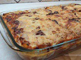 Potatoes with minced meat baked