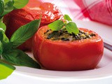 Spinach rice stuffed tomatoes