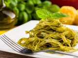 Tagliatelle with rocket pesto