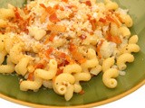 Cavatappi with Roasted Cauliflower, Garlic Breadcrumbs, & Bacon