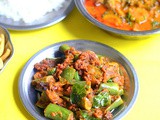 Brinjal Masala Fry Recipe – Long Green Brinjal Fry–Kathirikai Vathakkal