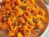 Cauliflower Curry Without Onion, Garlic - Cauliflower Poriyal Recipe
