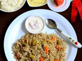 Coconut Milk Veg Biryani Recipe/Thengai Paal Biryani-Sunday Lunch Recipes-6