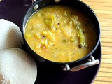 Green Tomato Sambar For Idli – Thakkali Kai / Raw Tomato Gotsu Recipe