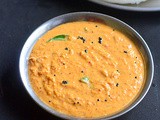 Karnataka Red Coconut Chutney Recipe For Idli, Dosa