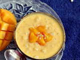 Mango Sago Recipe(Mango Tapioca Pearls Pudding Recipe)-Mango Dessert Recipes