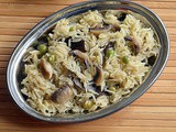 Mushroom Peas Pulao Recipe – Mushroom Rice Recipe