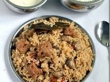 Mushroom,Soya Chunks Biryani Recipe-Dindigul Thalapakatti Biryani Style-Sunday Biryani Recipe-1