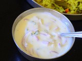 Onion Raita / Thayir Pachadi For Biryani–How To Make Raita For Biryani