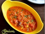 Onion tomato thokku recipe-side dish for idli dosa