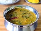 Palak Sambar – Pasalai Keerai Sambar – Spinach Sambar Recipe