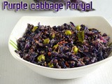 Purple cabbage /red cabbage poriyal recipe