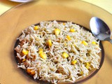 Sweet Corn Pulao Recipe-Corn Pulav-Lunch box Recipes