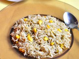 Sweet Corn Pulao Recipe-Corn Pulav-Lunch box Recipes