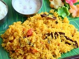 Tomato bath Recipe - Karnataka Style Tomato Pulao Recipe