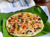 Vegetable Uthappam Recipe – Mixed Vegetable Dosa