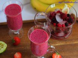 Banana berry pineapple smoothie