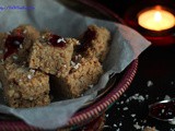 Dates Gulkand Coconut Burfi/Fudge (5 Ingredients)