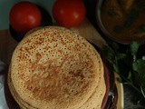 Tomato, Brown rice and Red lentils – Instant Dosa/Crepes (Zero Oil)